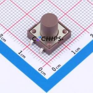 TSB12311-110D532DH-R0250 Tactile Switch SMD-4P,11.7x11.5mm Switch Single Pole Single Throw Round Button 2.8N 11.7mm - Product Image 1
