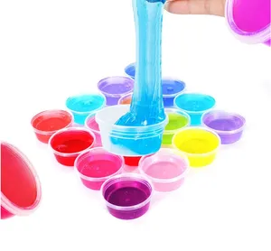 LZY761 Transparent Non-Toxic DIY Slime Toy Super Soft Fluffy Slime For Kids Educational Toy