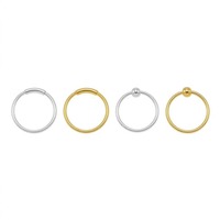 Cincin Hidung Trendy Grosir untuk Pernikahan & Pertunangan, Unisex, Perak Sterling 925, Septum Clicker, Anting Cartilage, Helix, Tragus