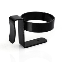 Support de tasse en acier noir thermolaqué sur mesure, fabriqué avec précision, avec trou de fixation