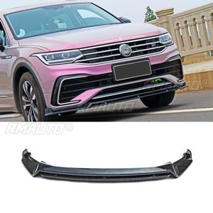 Diffuseur de pare-chocs avant de voiture noir brillant, pièce de modification pour Volkswagen Tiguan L R-Line 22, protection et accessoires automobiles - Product Image 2