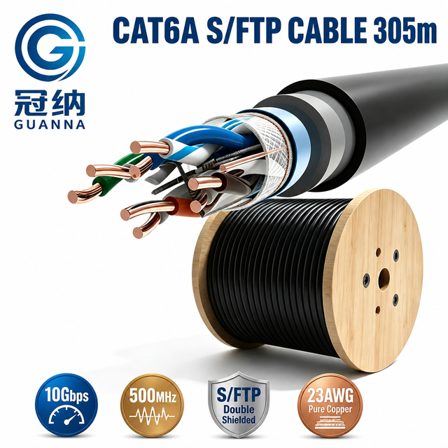 Affordable Cat6 Cat6a 305m CCA Bulk Network Cable UTP FTP SFTP Shielded for Gigabit Ethernet Network System