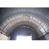 Abri conteneur monopoutre en PVC étanche 14x12x5,0m pour entrepôt temporaire et abri logistique portuaire