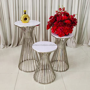 FURUN Support de présentation de gâteau de table de dessert personnalisable en acier inoxydable de haute qualité et durable pour mariage, fête, anniversaire, banquet - Product Image 2