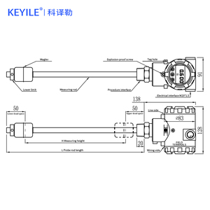 Sensores de Posición Lineales Antideflagrantes Clouds, Sonda Magnetostrictiva de Nivel para Instrumentos de Medición, Nivel de Líquido Magnetostrictivo M - Product Image 1