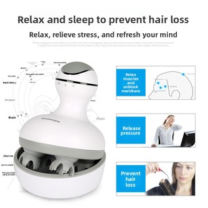 Masajeador de Cabeza Eléctrico Inalámbrico Portátil Recargable e Impermeable con 4 Cabezales de Plástico - Product Image 3