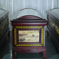 Ataúd Refrigerado de Madera Sólida de Alta Calidad, Estilo Americano, con Control de Temperatura para Exhibición de Adultos