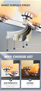 COMBO 3-<b>Light</b> LED Vanity Wall Lamp Chrome Finish Frosted Glass <b>Shades</b> 2700K Warm White <b>Bathroom</b> Lighting Surface Mounted - Product Image 4