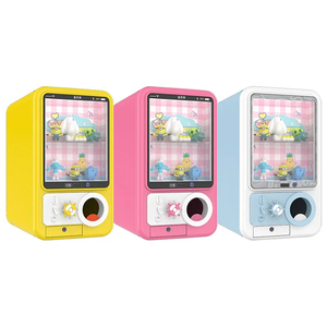 Machine à gachapon à pièces blanche avec des capsules de bonbons rebondissantes, des jeux amusants et des attractions - Product Image 3