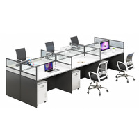 Estación de Trabajo para Oficina, Escritorio para Computadora, Moderno, de Madera, con Separación para Empleados, Juego de Muebles de Oficina Ejecutivos, Venta al Por Mayor