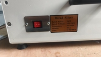 Machine à trancher le pain commerciale, épaisseur réglable de 0,8 à 1,2 cm, design compact, 0,25 KW, pour boulangerie, restaurant, sandwicherie
