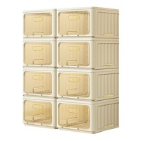 Boîte de rangement à chaussures pliable en plastique PP transparent de style européen, anti-poussière, épaissie, gain de place, organisateur de dortoir