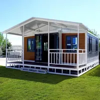 Casa Prefabricada de Lujo de Estilo Moderno, Plegable y Expandible de 20 pies/40 pies, Casa de 3 Dormitorios con Baño, Cocina y Sala de Estar