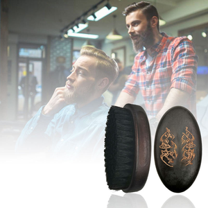 Spazzola per <span class=keywords><strong>Barba</strong></span> in Legno Massello con Setole in Nylon, Curva a 360 Gradi, per la Cura della <span class=keywords><strong>Barba</strong></span> e del Collo, Ideale per la <span class=keywords><strong>Rasatura</strong></span> Maschile - Marchio Privato - Product Image 4