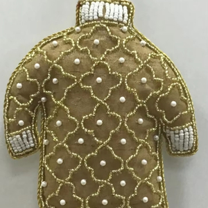 Adorno navideño bordado a mano con zari, decoración colgante de tela con cuentas para árbol de Navidad, fabricante. - Product Image 1