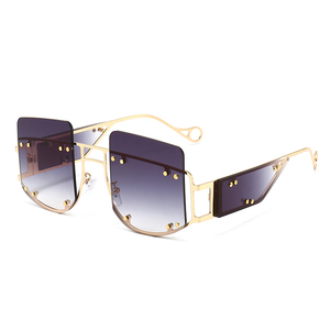 OEM Ladies <b>Sunglasses</b> Women Rivet Frame Glasses Luxury - Product Image 5