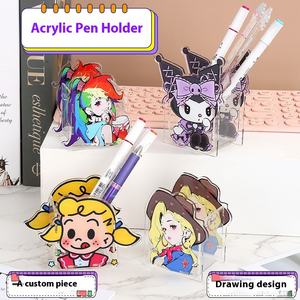 Kustom kreatif lucu akrilik pemegang pena Desktop penyimpanan pena kasus grosir untuk promosi & hadiah bisnis - Product Image 2