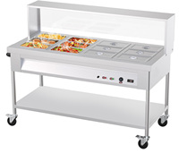 Table de service alimentaire électrique isolée en acrylique, type bain-marie, 1,5 kW, 30-85, garantie 180 jours, restauration rapide