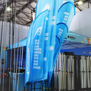 Wai Kwan, Заводской магазин, открытый, 4,5 м, индивидуальная печать, развевающийся пляжный флаг с перьями - Product Image 1