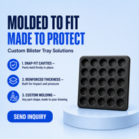 Plateau thermoformé en PET sur mesure, emballage sous vide pour composants automobiles et quincaillerie, approvisionnement en gros direct usine