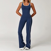 Femmes Sexy dos creux col en v sans manches grande taille combinaison de gymnastique respirant vêtements actifs pour l'entraînement Fitness Yoga un sport