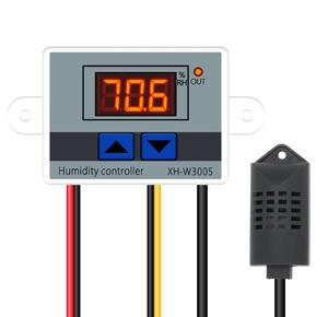 XH-W3005, pengontrol kelembapan Digital 12V 24V 220V regulator saklar kontrol kelembapan humidistrat + sensor kelembapan - Product Image 1