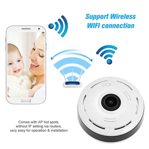 Ống Kính Mắt Cá Máy Ảnh 360 Độ Toàn Cảnh Xem Tường CCTV Fisheye WiFi IP Camera - Product Image 4