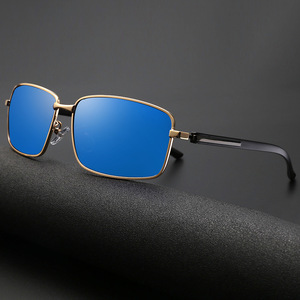 Gafas de sol rectangulares con visión nocturna para hombre, polarizadas, UV400, protección solar para conducir, deportes al aire libre, ciclismo - Product Image 1