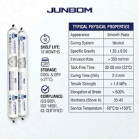 Scellant en silicone neutre résistant aux intempéries JUNBOM, haute élasticité, liaison forte pour l'étanchéité des joints de fenêtres, portes, verre, métal, pierre, OEM 96010
