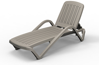 Chaise longue inclinable réglable en plastique, transat de piscine résistant aux intempéries pour patio, jardin et cour arrière