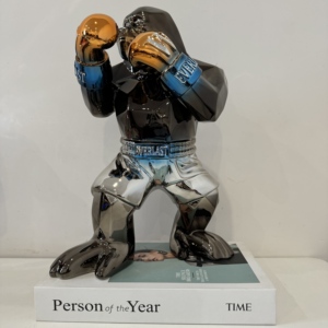 Estatua <span class=keywords><strong>de</strong></span> Gorila <span class=keywords><strong>de</strong></span> Boxeo Lista para Enviar, Decoración para el Hogar, Adornos y Artículos <span class=keywords><strong>de</strong></span> Decoración, Escultura <span class=keywords><strong>de</strong></span> Resina con Efecto Espejo - Product Image 1