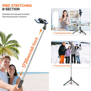 Trípode Automático Todo en Uno F02 de 1730 mm, Trípode Abierto de 68 Pulgadas con Soporte para Teléfono Desmontable, <span class=keywords><strong>Palo</strong></span> Selfie Plegable y Telescópico - Product Image 5