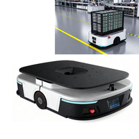 Robot mobile industriel AGV hybride à navigation stable de 1000 kg, double laser SLAM, code QR, batterie au lithium fer phosphate