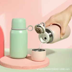 Stainless Steel Insulated Tumbler 316L Round Travel Coffee Cup For Men Women 500Ml With Lid And Handle - Product Image 1