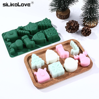 Bon Prix Noël divers forme chocolat moule 8 trous silicone gâteau moule forme silicone molde chocolats