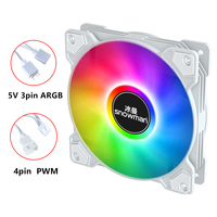 Ventilador de Caja de Ordenador Prism de 120 mm ARGB, Gran Oferta, Precio Bajo, Silencioso, Ventilador de Refrigeración PWM de 5 V, 3 Pines y 4 Pines para PC