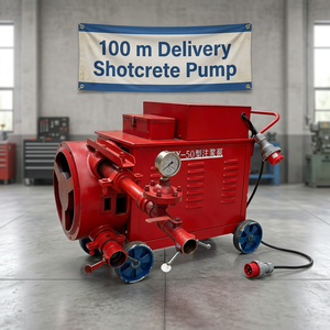 Pompe à béton mobile pour le refoulement et le renforcement du ciment, débit 5 m³/h, moteur 10 CV, automatique, portée 22 m - Product Image 2