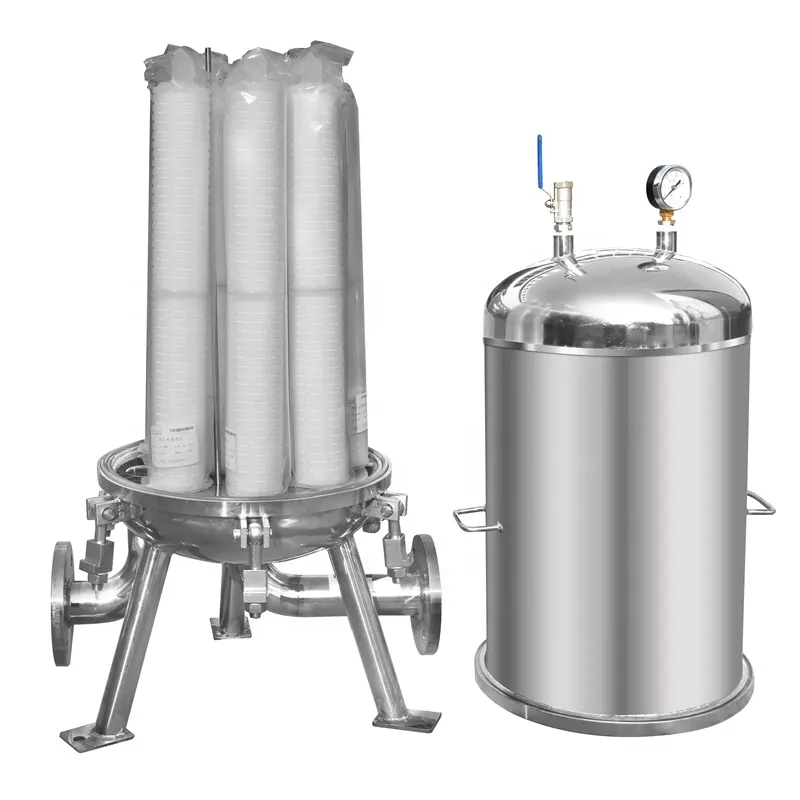 Stainless Steel polished 304/316 Micro Filter fine chemical liquid filtration system