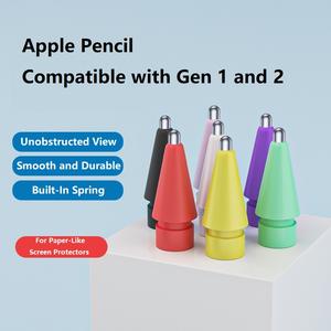 Pointes de rechange en plastique colorées et élégantes à double couche, souples et résistantes, pour stylet de tablette <span class=keywords><strong>Pencil</strong></span> 1ère/2ème génération - Product Image 2