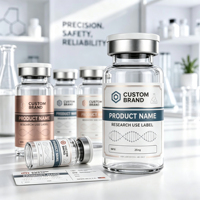 Étiquettes personnalisées résistantes à l'huile, autocollants adhésifs durables et imperméables pour flacons en verre de 3 ml et 10 ml