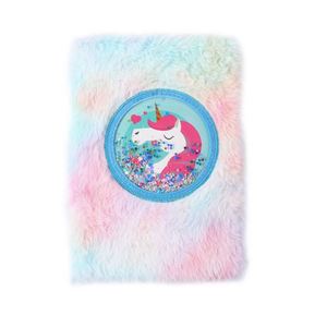 Customize Promotion A5 Rainbow Fluffy Plush Kids <b>Cute</b> Cartoon Journal Diary <b>Notebook</b> - Product Image 2