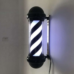 K LED <b>Light</b> Salon Equipment Barber Pole Black Red Hair Salon <b>Waterproof</b> Rotating <b>Light</b> Salon Shop Sign Outdoor Wall <b>Light</b> - Product Image 1