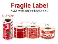 Étiquettes d'expédition fragiles personnalisées en papier imperméable avec adhésif permanent, couleurs CMYK, tailles personnalisées, formes octogonales