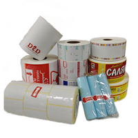 Prix bon marché d'usine rouleau d'autocollant d'étiquette de logo de marque imprimé personnalisé papier synthétique en plastique auto-adhésif imperméable de haute qualité