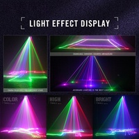 Projecteur de lumière laser 4 yeux RGB + jaune pour DJ Disco Night Club Blue Laser Emission