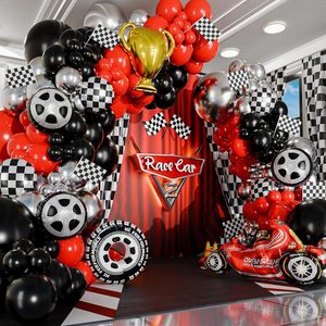 Kit de Arco de Globos de Coches de Carreras TODO EN UNO con Kit de Guirnalda de Globos de Coches de Carreras con Trofeo de RECOMPENSA para Suministros de Fiesta de Cumpleaños de Lightning McQueen Cars 2 - Product Image 2