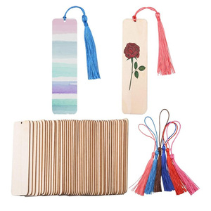 Marcapáginas de madera en stock, marcapáginas de madera con borlas, etiquetas colgantes en blanco, etiquetas para la parte posterior de la página, marcapáginas y etiquetas de estilo antiguo para bricolaje. - Product Image 4
