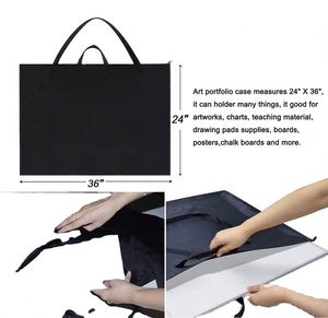 Sac de transport pour portfolio artistique BSCI avec bandoulière en nylon, grand format 24" x 36" pour affiches, sac de rangement étanche pour dessin et peinture - Product Image 3