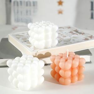 Velas de Soja con Forma de <span class=keywords><strong>Cubo</strong></span> de <span class=keywords><strong>Rubik</strong></span>, Velas de Burbuja para Regalo de Boda, Curators, Producción en Pequeños Lotes, Certificación MSDS - Product Image 1