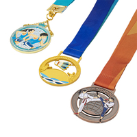 Médailles de récompense de compétition personnalisées en alliage de Zinc de haute qualité Trophées de gymnastique sportive durables Plaques artisanales de qualité supérieure pour le Taekwondo